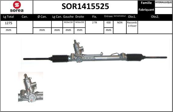 EAI SOR1415525 - Рулевой механизм, рейка autosila-amz.com