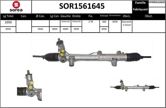 EAI SOR1561645 - Рулевой механизм, рейка autosila-amz.com