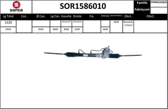 EAI SOR1586010 - Рулевой механизм, рейка autosila-amz.com