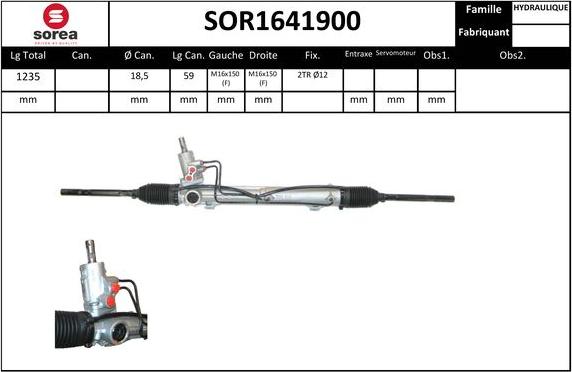 EAI SOR1641900 - Рулевой механизм, рейка autosila-amz.com