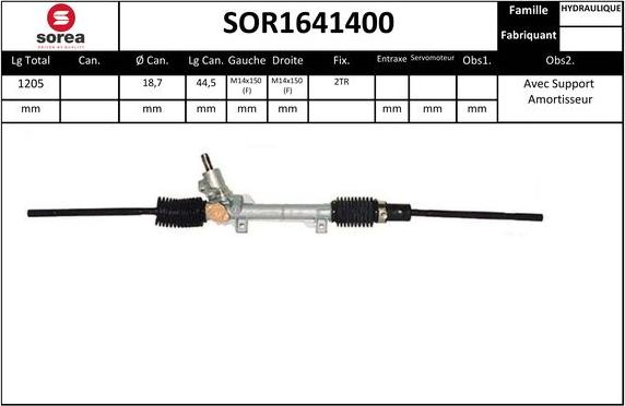 EAI SOR1641400 - Рулевой механизм, рейка autosila-amz.com