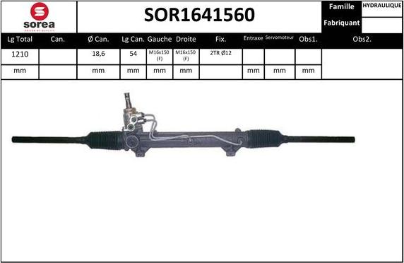 EAI SOR1641560 - Рулевой механизм, рейка autosila-amz.com