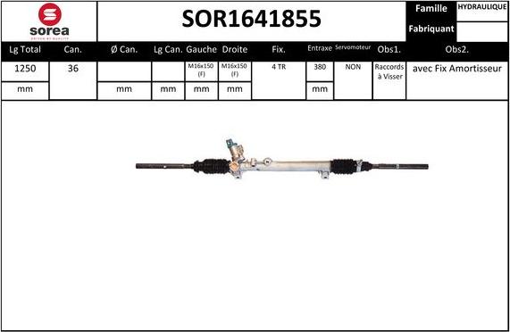 EAI SOR1641855 - Рулевой механизм, рейка autosila-amz.com