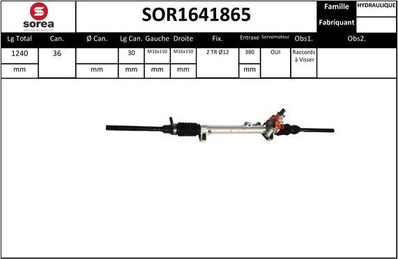 EAI SOR1641865 - Рулевой механизм, рейка autosila-amz.com