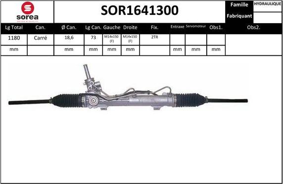 EAI SOR1641300 - Рулевой механизм, рейка autosila-amz.com