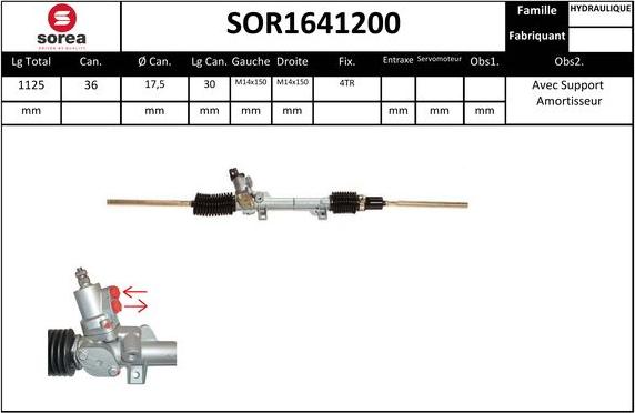 EAI SOR1641200 - Рулевой механизм, рейка autosila-amz.com