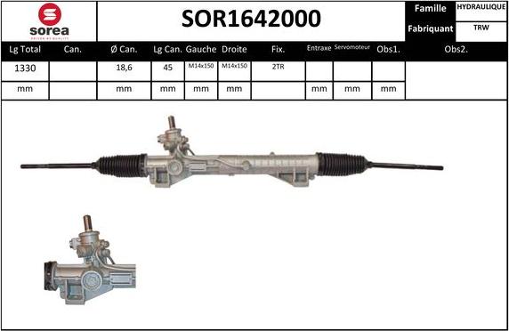 EAI SOR1642000 - Рулевой механизм, рейка autosila-amz.com