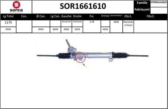 EAI SOR1661610 - Рулевой механизм, рейка autosila-amz.com