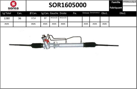 EAI SOR1605000 - Рулевой механизм, рейка autosila-amz.com