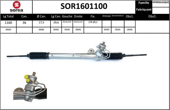 EAI SOR1601100 - Рулевой механизм, рейка autosila-amz.com