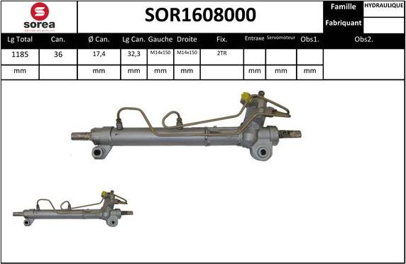 EAI SOR1608000 - Рулевой механизм, рейка autosila-amz.com