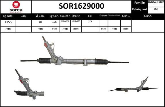EAI SOR1629000 - Рулевой механизм, рейка autosila-amz.com
