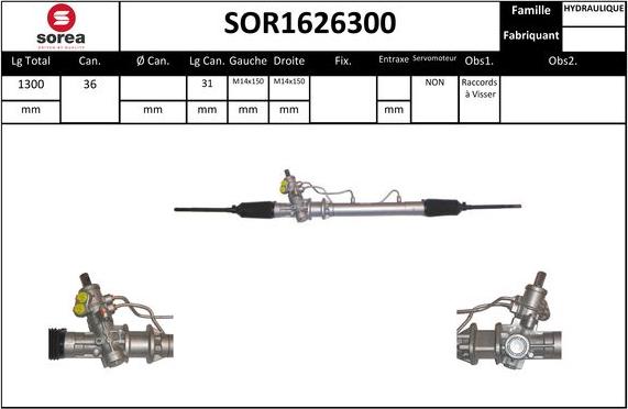 EAI SOR1626300 - Рулевой механизм, рейка autosila-amz.com