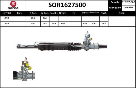 EAI SOR1627500 - Рулевой механизм, рейка autosila-amz.com