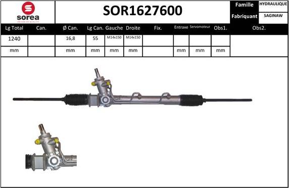 EAI SOR1627600 - Рулевой механизм, рейка autosila-amz.com