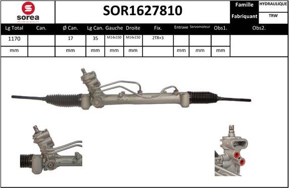 EAI SOR1627810 - Рулевой механизм, рейка autosila-amz.com
