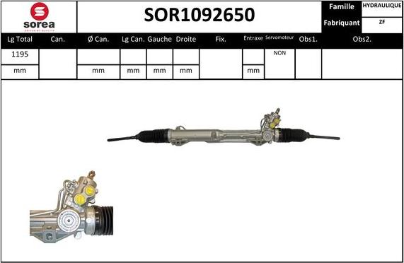 EAI SOR1092650 - Рулевой механизм, рейка autosila-amz.com
