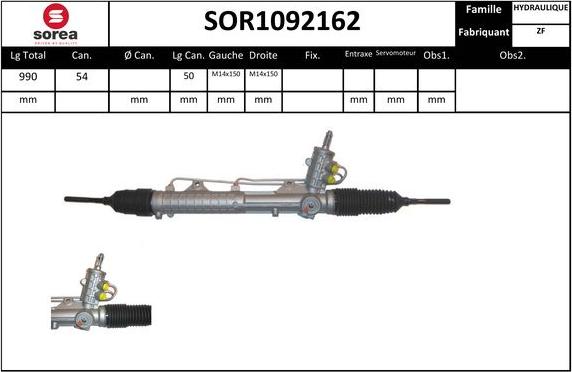 EAI SOR1092162 - Рулевой механизм, рейка autosila-amz.com