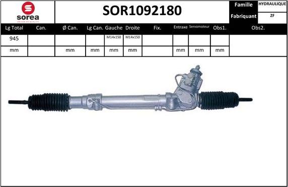 EAI SOR1092180 - Рулевой механизм, рейка autosila-amz.com
