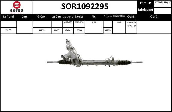 EAI SOR1092295 - Рулевой механизм, рейка autosila-amz.com