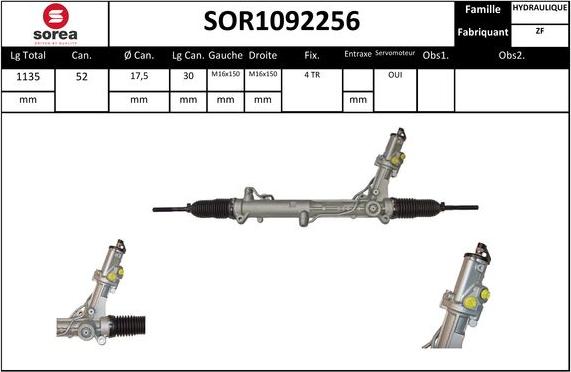 EAI SOR1092256 - Рулевой механизм, рейка autosila-amz.com