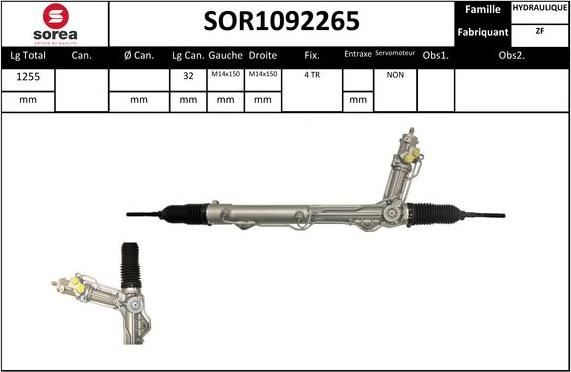 EAI SOR1092265 - Рулевой механизм, рейка autosila-amz.com