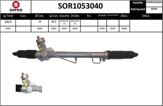 EAI SOR1053040 - Рулевой механизм, рейка autosila-amz.com