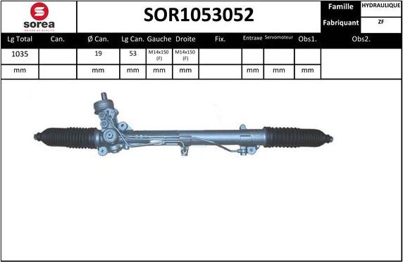 EAI SOR1053052 - Рулевой механизм, рейка autosila-amz.com