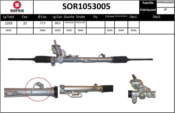 EAI SOR1053005 - Рулевой механизм, рейка autosila-amz.com