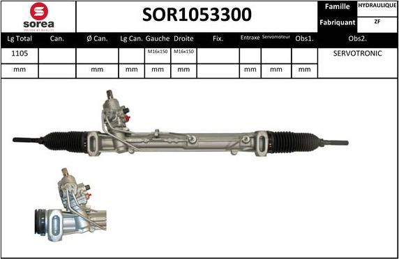 EAI SOR1053300 - Рулевой механизм, рейка autosila-amz.com