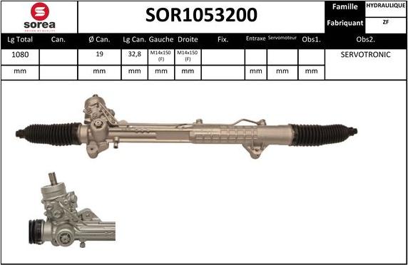 EAI SOR1053200 - Рулевой механизм, рейка autosila-amz.com