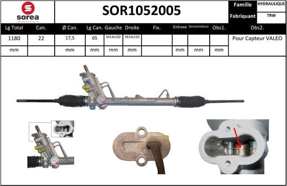 EAI SOR1052005 - Рулевой механизм, рейка autosila-amz.com