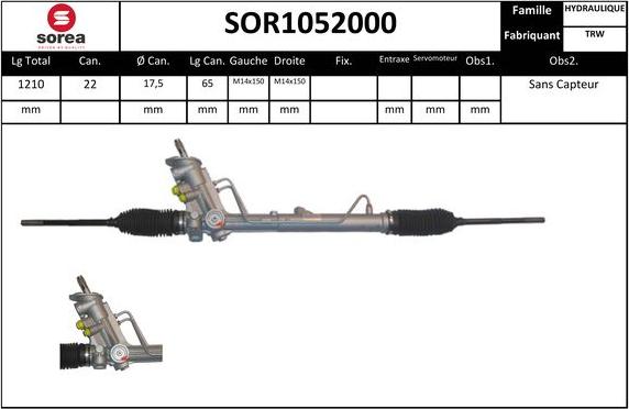 EAI SOR1052000 - Рулевой механизм, рейка autosila-amz.com