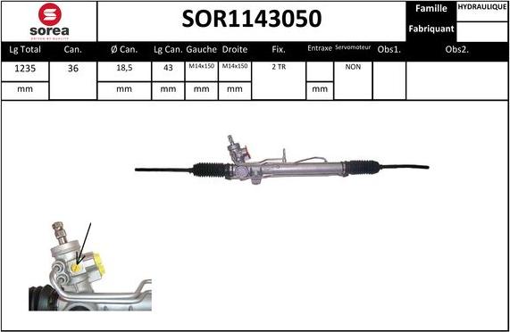 EAI SOR1143050 - Рулевой механизм, рейка autosila-amz.com