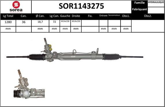 EAI SOR1143275 - Рулевой механизм, рейка autosila-amz.com