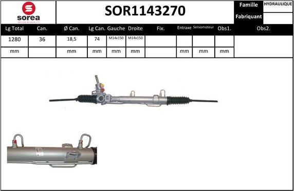 EAI SOR1143270 - Рулевой механизм, рейка autosila-amz.com