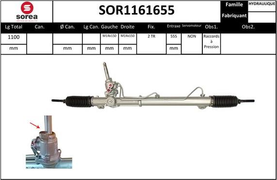 EAI SOR1161655 - Рулевой механизм, рейка autosila-amz.com