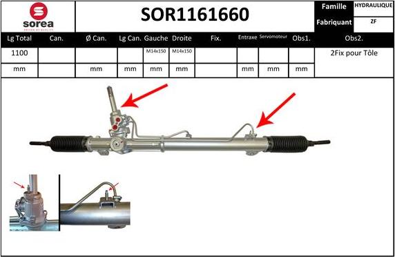 EAI SOR1161660 - Рулевой механизм, рейка autosila-amz.com