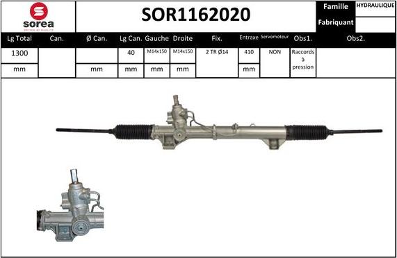 EAI SOR1162020 - Рулевой механизм, рейка autosila-amz.com