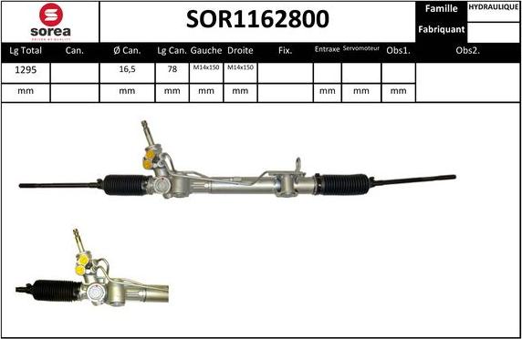 EAI SOR1162800 - Рулевой механизм, рейка autosila-amz.com