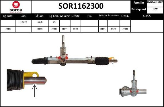EAI SOR1162300 - Рулевой механизм, рейка autosila-amz.com