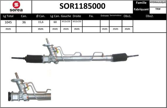 EAI SOR1185000 - Рулевой механизм, рейка autosila-amz.com