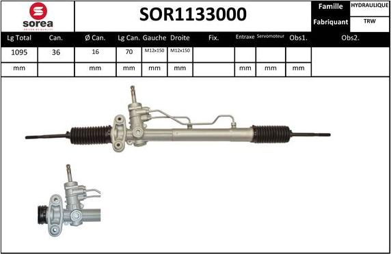 EAI SOR1133000 - Рулевой механизм, рейка autosila-amz.com