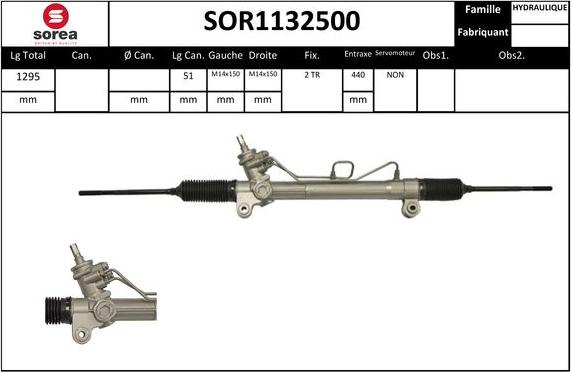 EAI SOR1132500 - Рулевой механизм, рейка autosila-amz.com