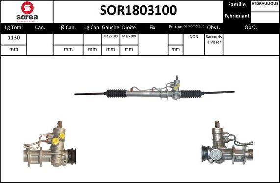 EAI SOR1803100 - Рулевой механизм, рейка autosila-amz.com