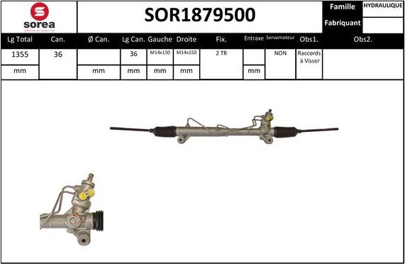 EAI SOR1879500 - Рулевой механизм, рейка autosila-amz.com