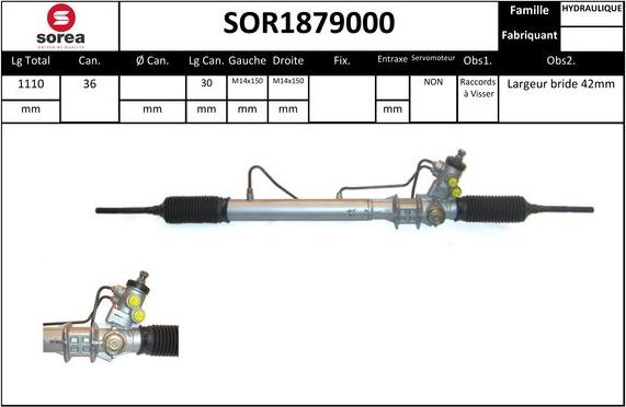 EAI SOR1879000 - Рулевой механизм, рейка autosila-amz.com