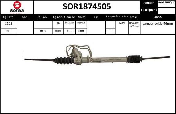 EAI SOR1874505 - Рулевой механизм, рейка autosila-amz.com