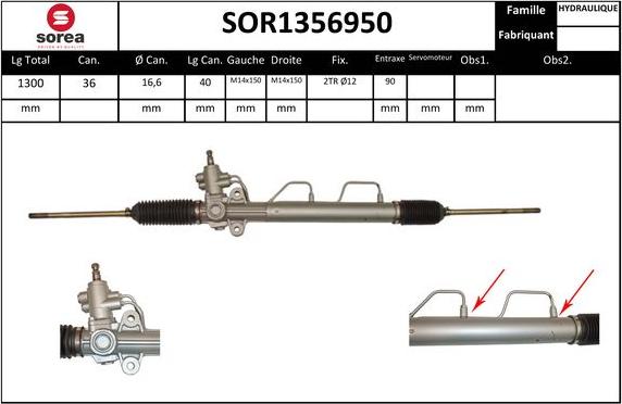 EAI SOR1356950 - Рулевой механизм, рейка autosila-amz.com