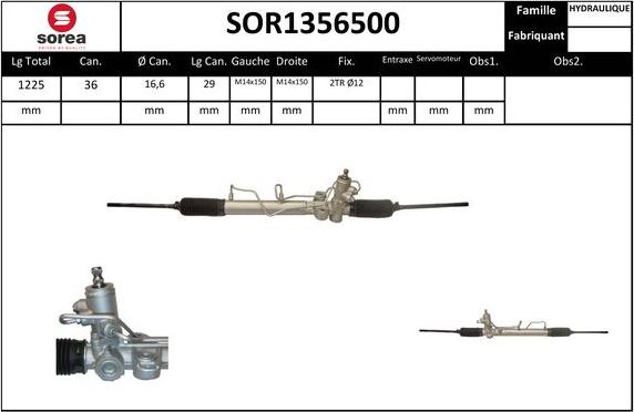 EAI SOR1356500 - Рулевой механизм, рейка autosila-amz.com